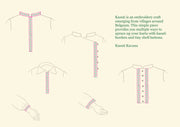 Illustration of pink tulsi kurta piece highlighting fabric weave